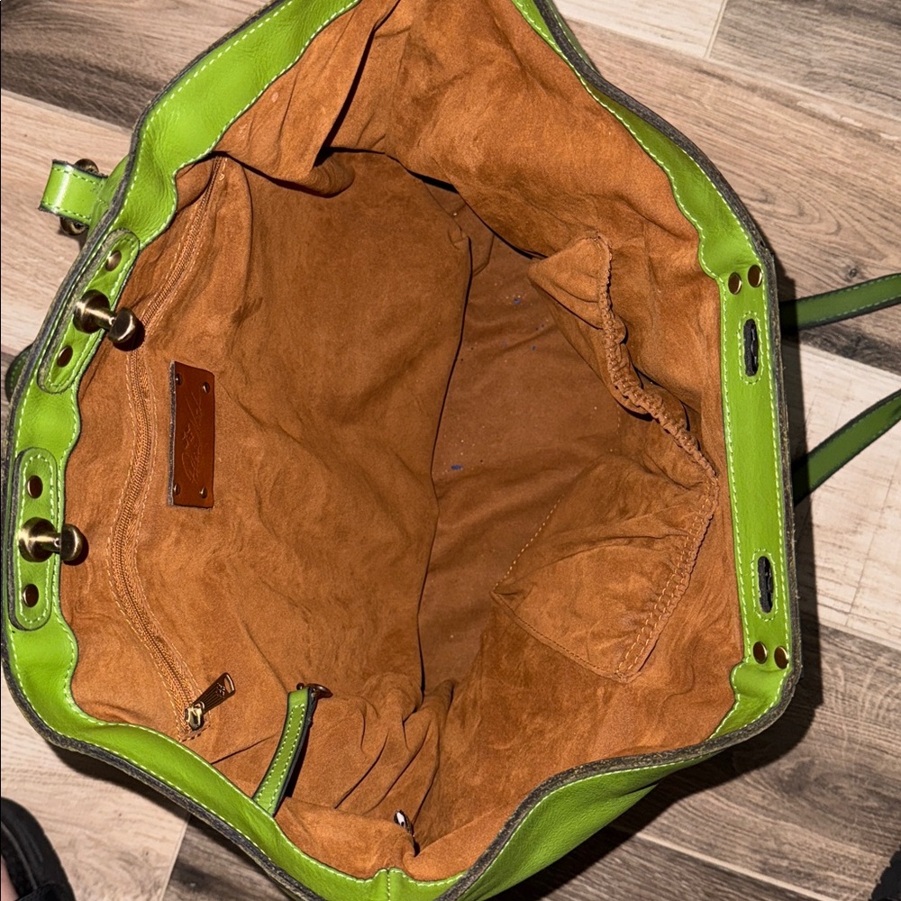 Patricia Nash large Green Leather Tote Bag - Picture 4 of 4